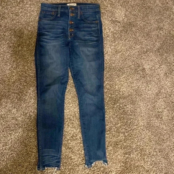 Madewell 10 in high riser skinny skinny size 27 - fray hem - Picture 1 of 9